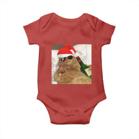Funny Cat Drinking Wine Christmas Baby Onesie - Wonder Print Shop