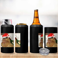 Funny Cat Drinking Wine Christmas 4 in 1 Can Cooler Tumbler - Wonder Print Shop
