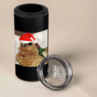 Funny Cat Drinking Wine Christmas 4 in 1 Can Cooler Tumbler - Wonder Print Shop