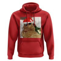 Funny Cat Drinking Wine Christmas Hoodie - Wonder Print Shop