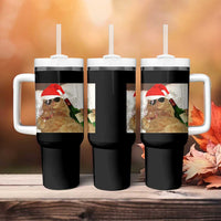 Funny Cat Drinking Wine Christmas Tumbler With Handle - Wonder Print Shop