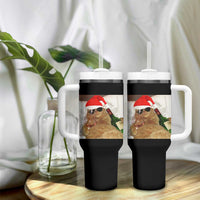 Funny Cat Drinking Wine Christmas Tumbler With Handle - Wonder Print Shop