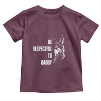 Funny Wolf Toddler T Shirt Be Respectful To Daddy - Wonder Print Shop