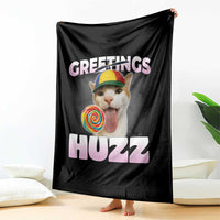Funny Cat Meme Throw Blanket Greetings Huzz - Wonder Print Shop