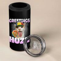 Funny Cat Meme 4 in 1 Can Cooler Tumbler Greetings Huzz - Wonder Print Shop