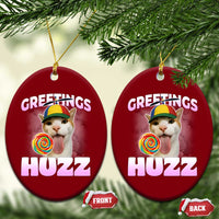 Funny Cat Meme Ceramic Ornament Greetings Huzz - Wonder Print Shop