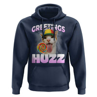 Funny Cat Meme Hoodie Greetings Huzz - Wonder Print Shop