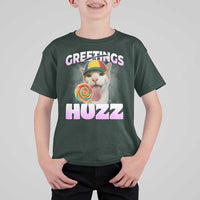 Funny Cat Meme T Shirt For Kid Greetings Huzz - Wonder Print Shop