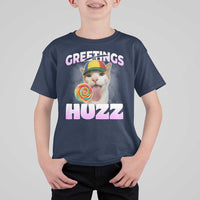 Funny Cat Meme T Shirt For Kid Greetings Huzz - Wonder Print Shop