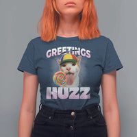 Funny Cat Meme T Shirt For Women Greetings Huzz - Wonder Print Shop