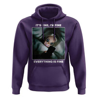 Funny Doll Face Meme Hoodie It Is Fine I Am Fine Everything Is Fine - Wonder Print Shop