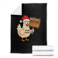 Chicken Game Christmas Throw Blanket Funny Do Not Look At The Chicken - Wonder Print Shop
