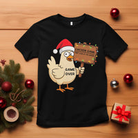 Chicken Game Christmas T Shirt Funny Do Not Look At The Chicken - Wonder Print Shop