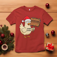 Chicken Game Christmas T Shirt Funny Do Not Look At The Chicken - Wonder Print Shop