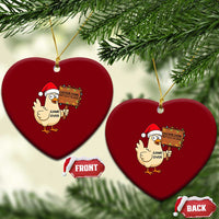 Chicken Game Christmas Ceramic Ornament Funny Do Not Look At The Chicken - Wonder Print Shop