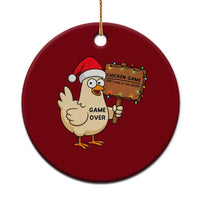 Chicken Game Christmas Ceramic Ornament Funny Do Not Look At The Chicken - Wonder Print Shop