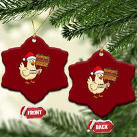 Chicken Game Christmas Ceramic Ornament Funny Do Not Look At The Chicken - Wonder Print Shop