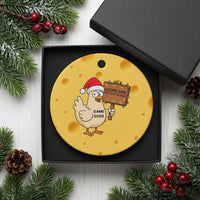 Chicken Game Christmas Ceramic Ornament Funny Do Not Look At The Chicken - Wonder Print Shop