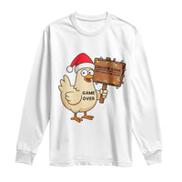 Chicken Game Christmas Long Sleeve Shirt Funny Do Not Look At The Chicken - Wonder Print Shop