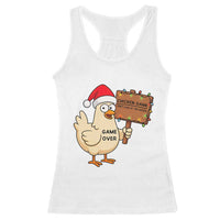 Chicken Game Christmas Racerback Tank Top Funny Do Not Look At The Chicken - Wonder Print Shop