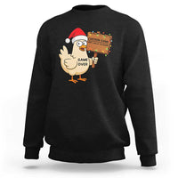 Chicken Game Christmas Sweatshirt Funny Do Not Look At The Chicken - Wonder Print Shop