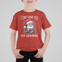 Funny Santa Gamer Christmas T Shirt For Kid I Can Not Hear You I Am Gaming - Wonder Print Shop
