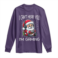 Funny Santa Gamer Christmas Long Sleeve Shirt I Can Not Hear You I Am Gaming - Wonder Print Shop