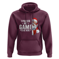 Funny Santa Gamer Christmas Hoodie I Paused My Game To Be Here - Wonder Print Shop