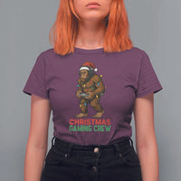 Funny Bigfoot Gamer Christmas T Shirt For Women - Wonder Print Shop