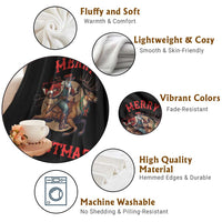 Black Santa Claus Throw Blanket African American Cowboy Christmas - Wonder Print Shop