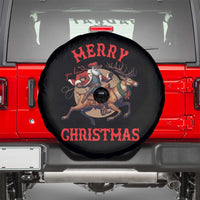 Black Santa Claus Spare Tire Cover African American Cowboy Christmas - Wonder Print Shop