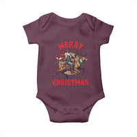 Black Santa Claus Baby Onesie African American Cowboy Christmas - Wonder Print Shop