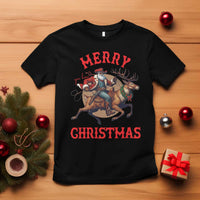 Black Santa Claus T Shirt African American Cowboy Christmas - Wonder Print Shop