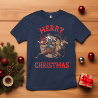 Black Santa Claus T Shirt African American Cowboy Christmas - Wonder Print Shop