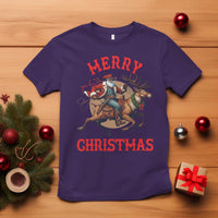 Black Santa Claus T Shirt African American Cowboy Christmas - Wonder Print Shop