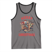 Black Santa Claus Tank Top African American Cowboy Christmas - Wonder Print Shop
