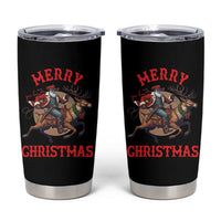 Black Santa Claus Tumbler Cup African American Cowboy Christmas - Wonder Print Shop