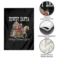 Black Santa Christmas Garden Flag African American Western Cowboy - Wonder Print Shop