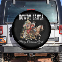 Black Santa Christmas Spare Tire Cover African American Western Cowboy - Wonder Print Shop
