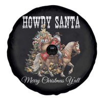 Black Santa Christmas Spare Tire Cover African American Western Cowboy - Wonder Print Shop