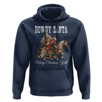 Black Santa Christmas Hoodie African American Western Cowboy - Wonder Print Shop