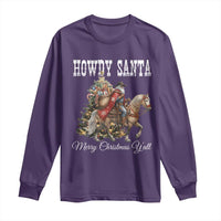 Black Santa Christmas Long Sleeve Shirt African American Western Cowboy - Wonder Print Shop
