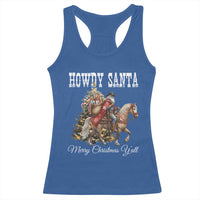 Black Santa Christmas Racerback Tank Top African American Western Cowboy - Wonder Print Shop