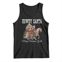 Black Santa Christmas Tank Top African American Western Cowboy - Wonder Print Shop