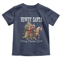 Black Santa Christmas Toddler T Shirt African American Western Cowboy - Wonder Print Shop