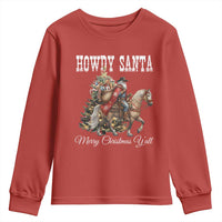 Black Santa Christmas Youth Sweatshirt African American Western Cowboy - Wonder Print Shop