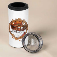 Black Santa Christmas 4 in 1 Can Cooler Tumbler Big Nick Energy - Wonder Print Shop