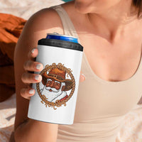Black Santa Christmas 4 in 1 Can Cooler Tumbler Big Nick Energy - Wonder Print Shop