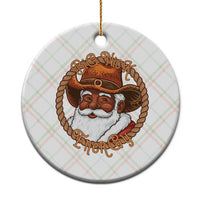 Black Santa Christmas Ceramic Ornament Big Nick Energy - Wonder Print Shop