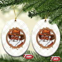 Black Santa Christmas Ceramic Ornament Big Nick Energy - Wonder Print Shop